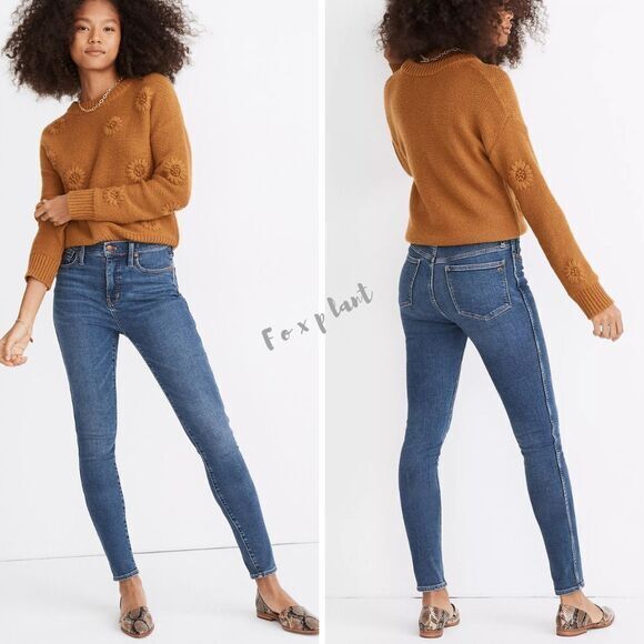 NEW Madewell 10" High-Rise Skinny Jeans in Wendover Wash: TENCEL™, 24 - Picture 1 of 16